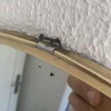 Miroir vintage 1960 rétroviseur asymétrique forme libre - 40 x 26 cm