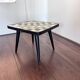 Mid-century wood and ceramic mosaic side table, 1950s