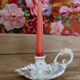 1917 hand-painted hand-held candlestick, dated, signed and numbered