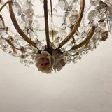 Vintage Crystal Rose Chandelier