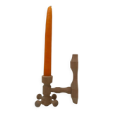Vintage design wooden candle holder 1970 Arne Hoyer