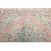 1970s Vintage Persian Handmade Wool Cotton Pink Oversized Rug 297x390