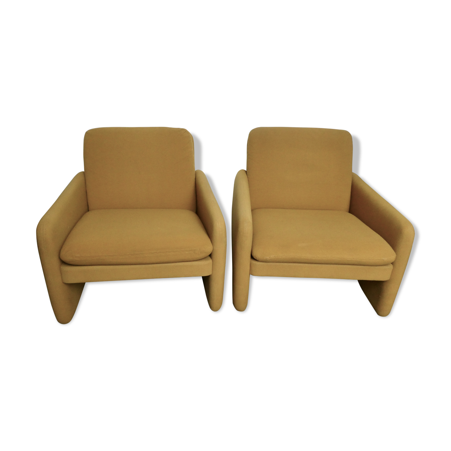Pair of Steiner mini club armchairs 60s