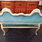 Louis XV style bench in painted wood