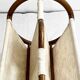 Vintage curved rattan magazine rack – 1960s