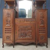Breton sideboard in carved oak