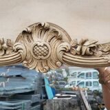 Antique mirror 180 cm – Louis XVI style – Wooden floral sculptures