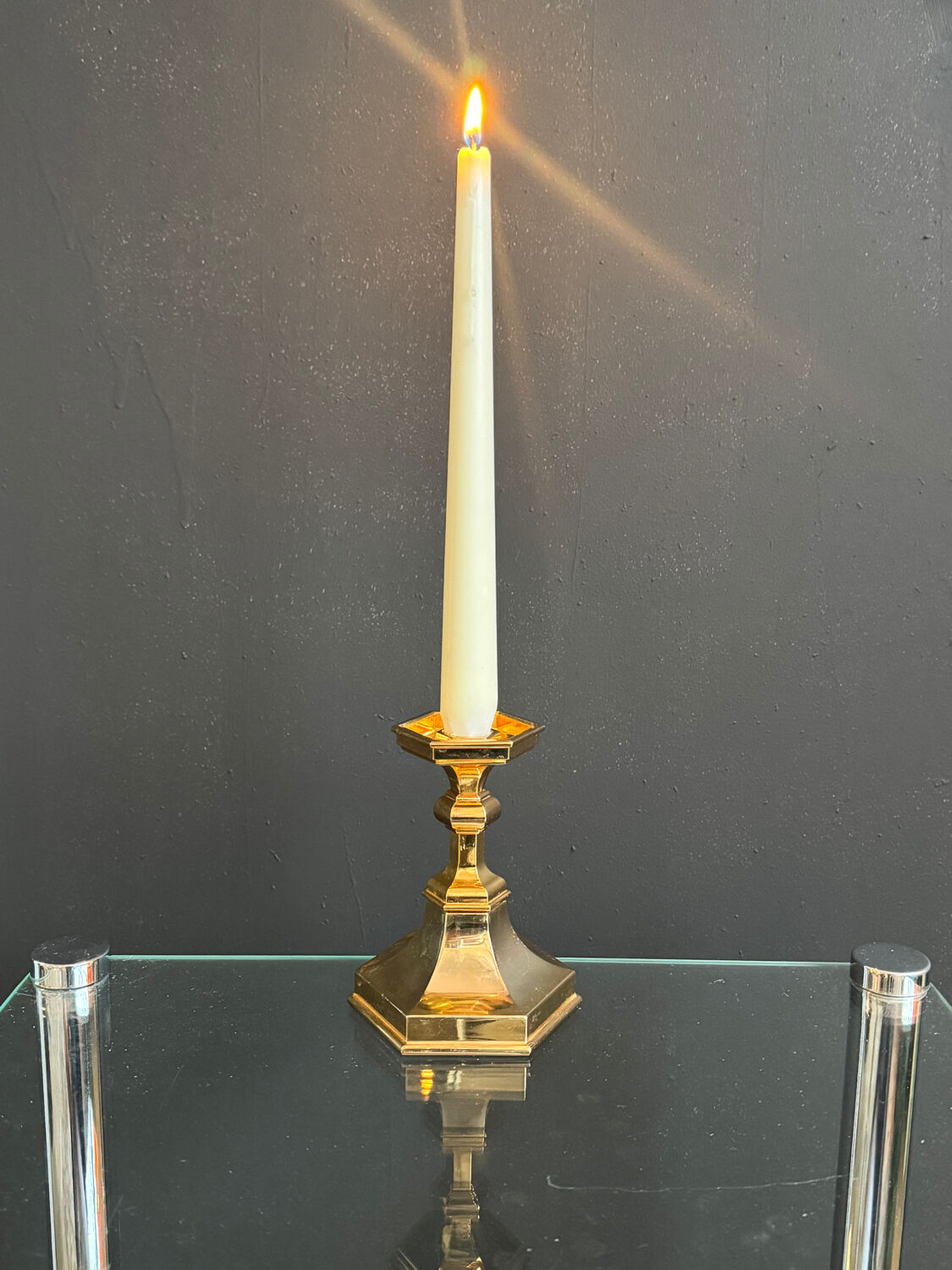 Golden Nagel candlestick from the 1970s.