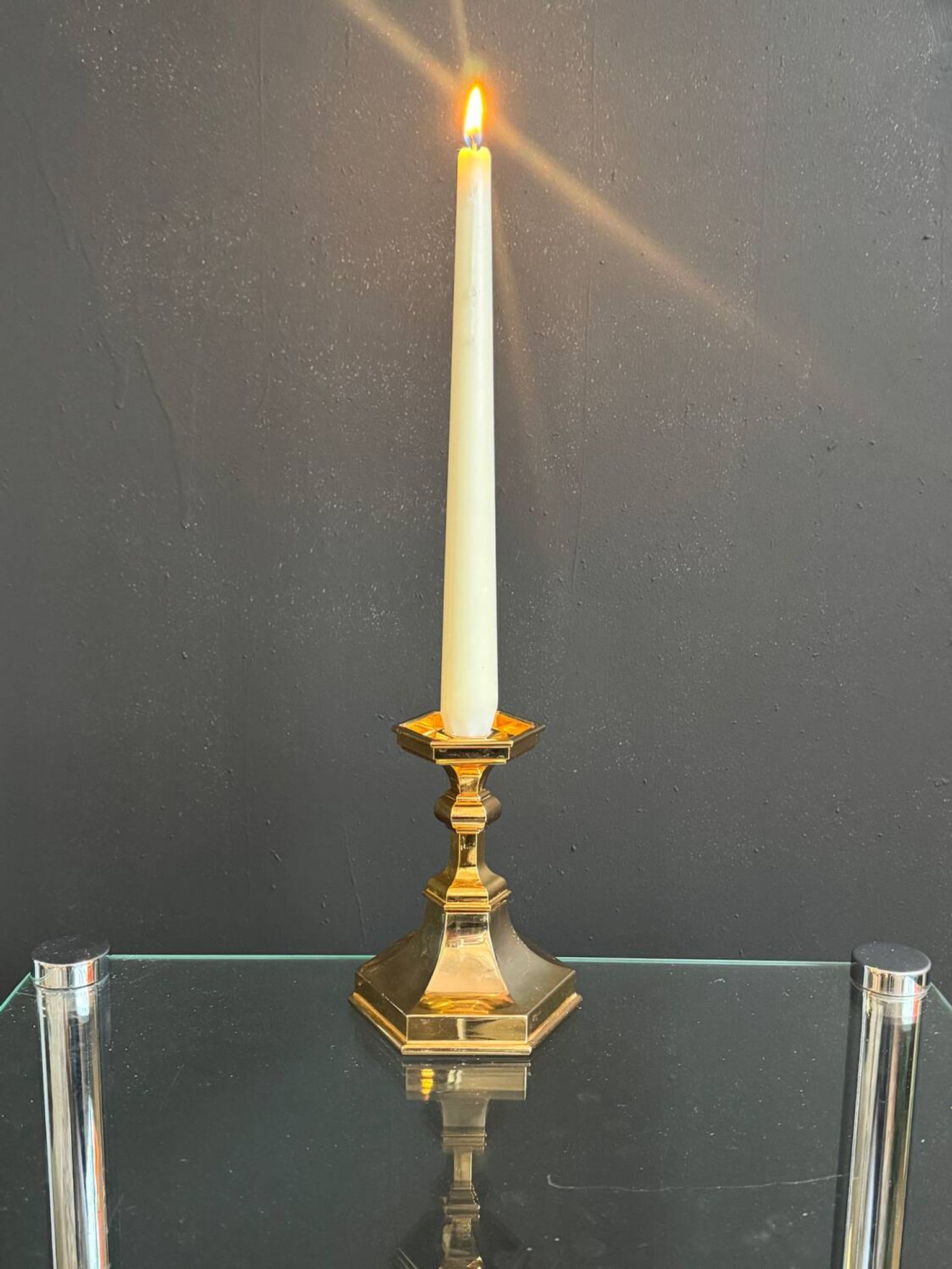 Golden Nagel candlestick from the 1970s.