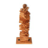 Vintage pine dominoes game 1970