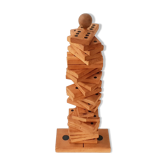Vintage pine dominoes game 1970