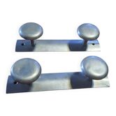 Set of 2 aluminium wall coat hooks