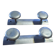 Set of 2 aluminium wall coat hooks