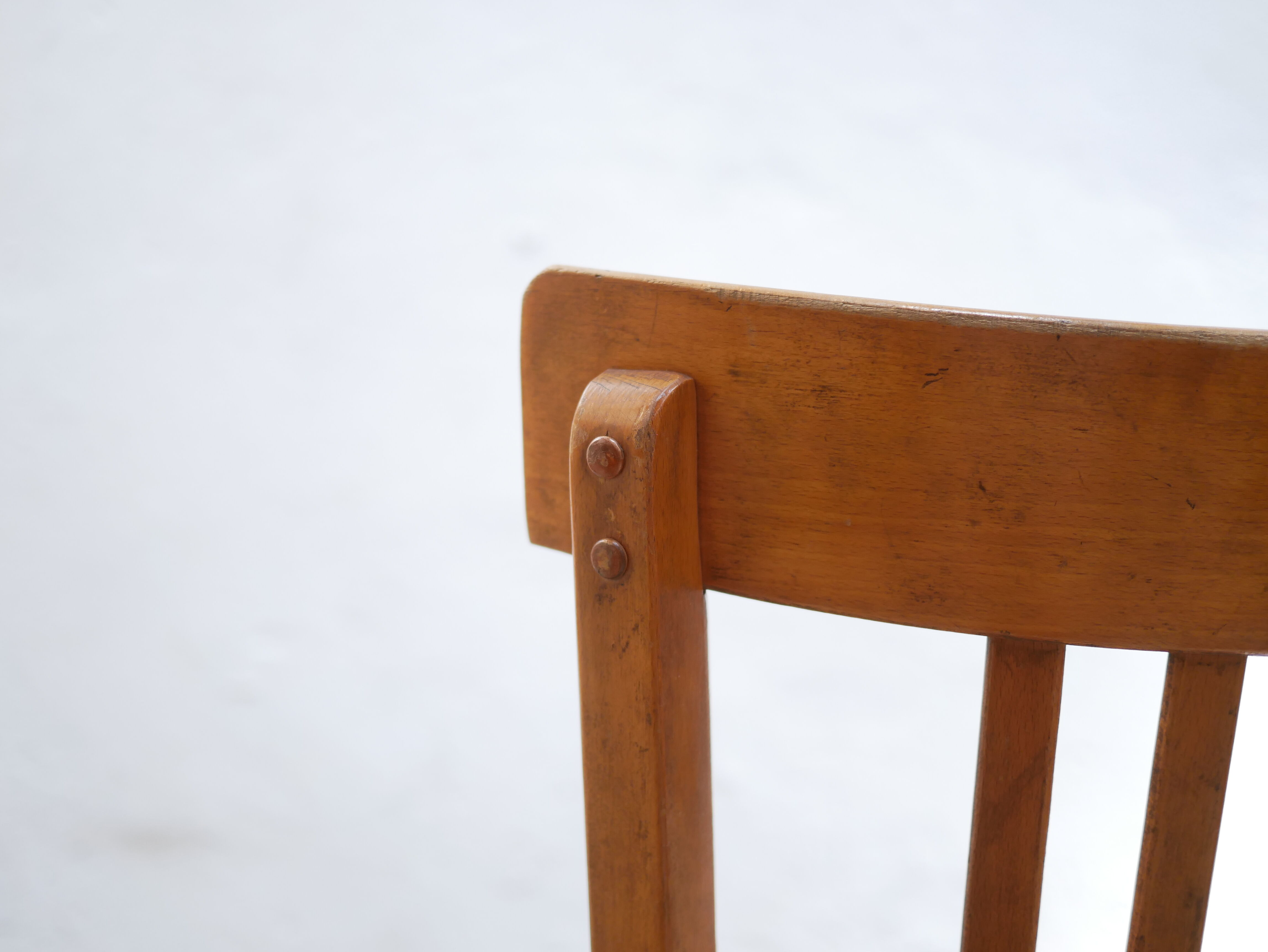 Vintage wooden bar chair by Baumann editions