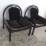 Pair of chairs BAUMANN - France - around 1980.