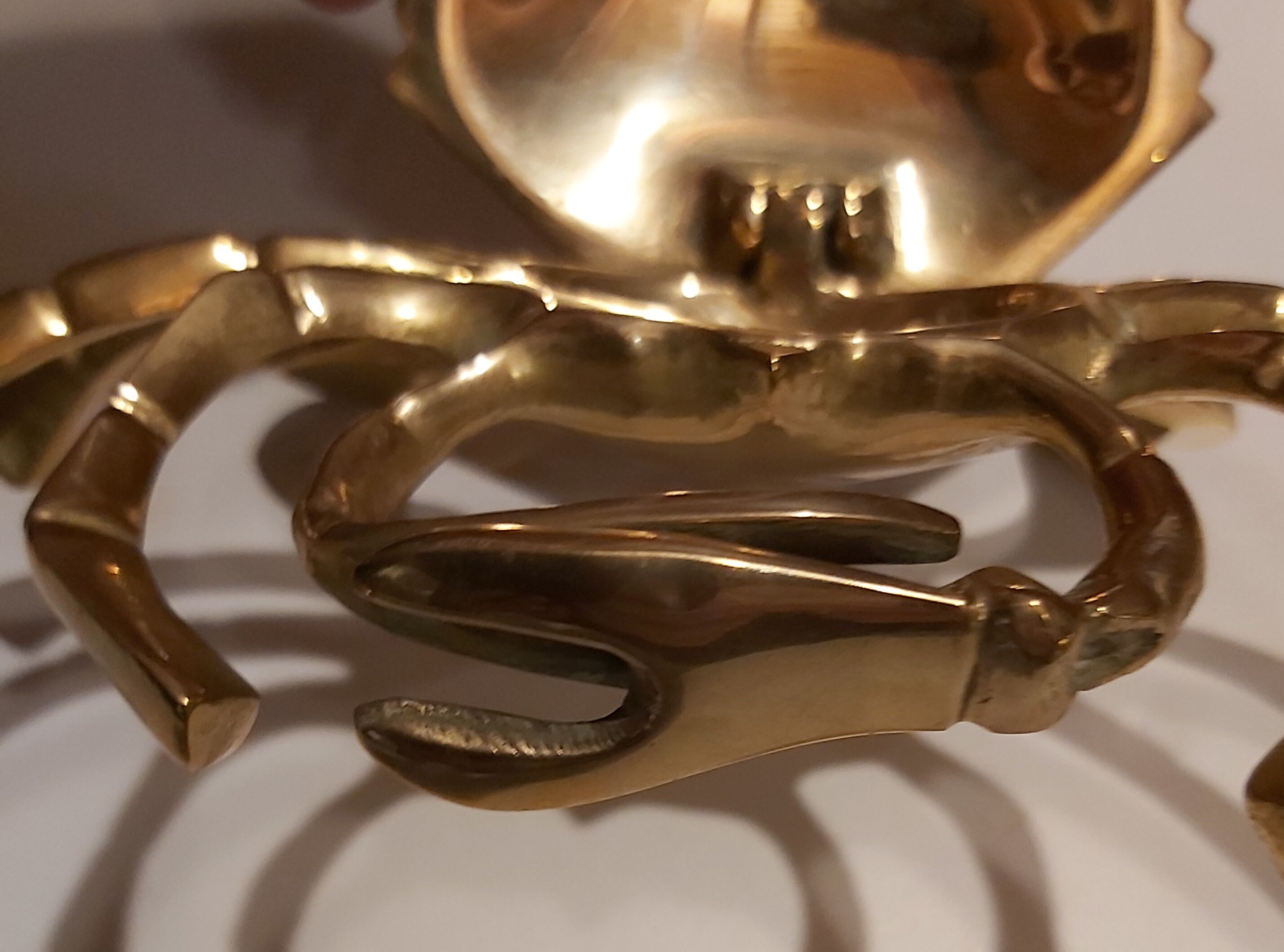 Cendrier crabe en laiton