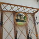 locker room wearing coat hook mirror rattan wicker 1960 1970