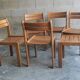 Suite de 6 chaises vintage en bois