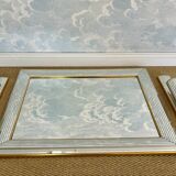 Glamorous wall mirror with faceted frame by Deknudt, Belgium, 1980s (Model 2024.311)