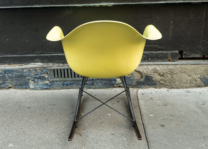 Rocking-chair Eames vintage by Herman Miller - Lemon Yellow