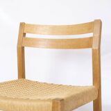 Set Of Five Dining Chairs Model 401 Made In Oak By Jørgen H. Møller
