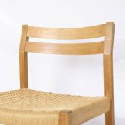 Ensemble de cinq chaises de salle à manger modèle 401 en chêne par Jørgen H. Møller