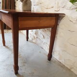 Walnut table with drawer