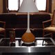 Orange 1960-70 vintage opaline drop lamp