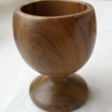 6 wooden egg cups