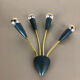 Italian blue and brass wall lamps Italy, 1950
