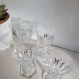 Set of 4 white wine glasses in Chaumont crystal from Cristal d'Arques.