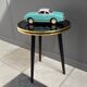 Petite table de plante en verre rond des années 1960