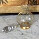 Carafe in chiseled and gilded glass, Circa 1940