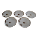 Set of 5 fish plates in earthenware from Salins.