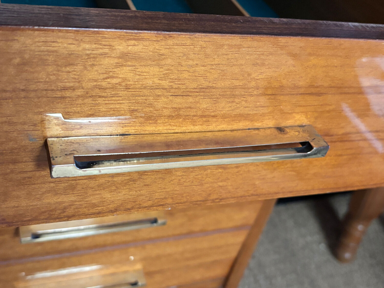 Varnished mahogany enfilade 1960