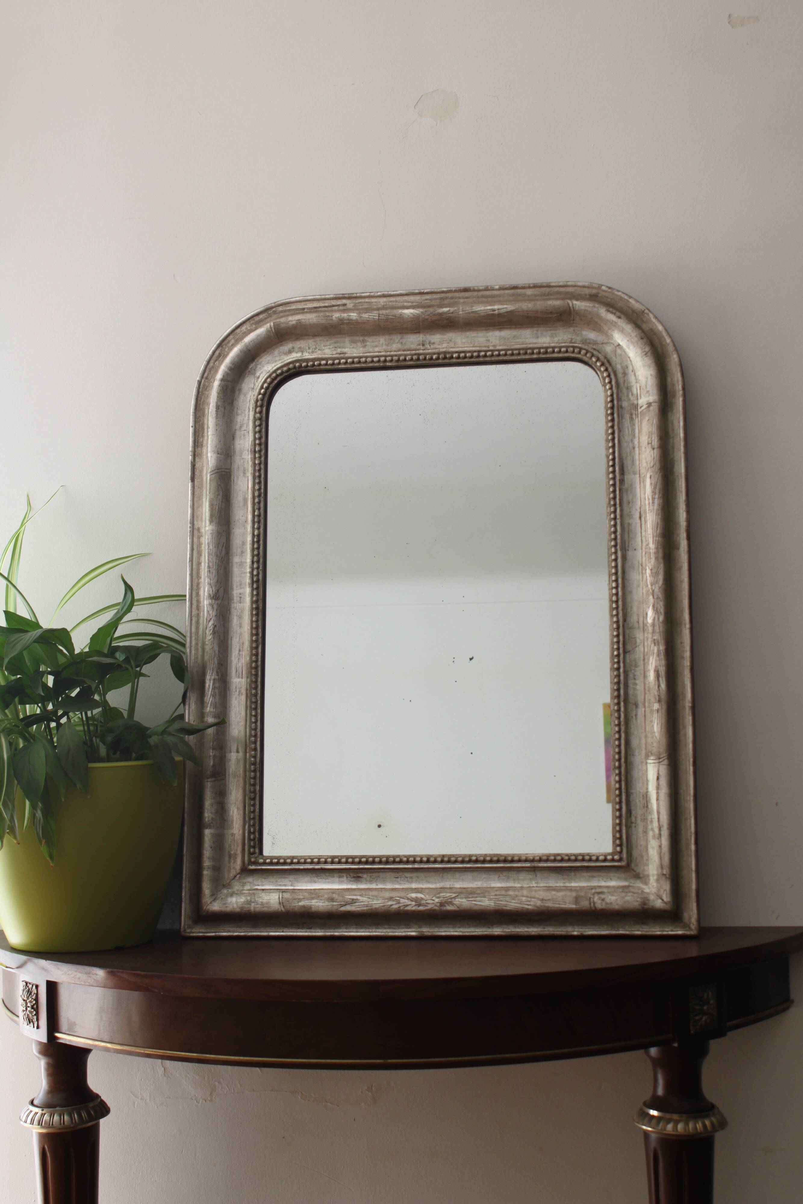 Louis Philippe silver mirror