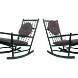 Vintage rocking chair wood 1960s design