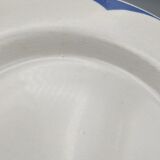 Series of 6 vintage art deco plates Digoin Sarreguemines Corsica blue flowers