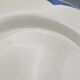 Série de 6 assiettes vintage art deco Digoin Sarreguemines Corsica fleurs bleues