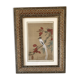 Ornithological painting, marquetry frame