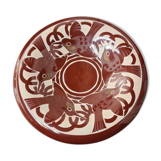 Roger Mequinion, ceramic dish art-deco 30s
