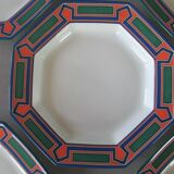 5 assiettes creuses COQUET forme Lotus modèle Orénoque