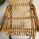 Chaise à bascule italienne 1960 bambou et rotin