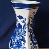 Hexagonal Delft Vase - Delft Blue, Handmade Holland