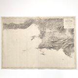 Map of Marseille Méditerranée 1950