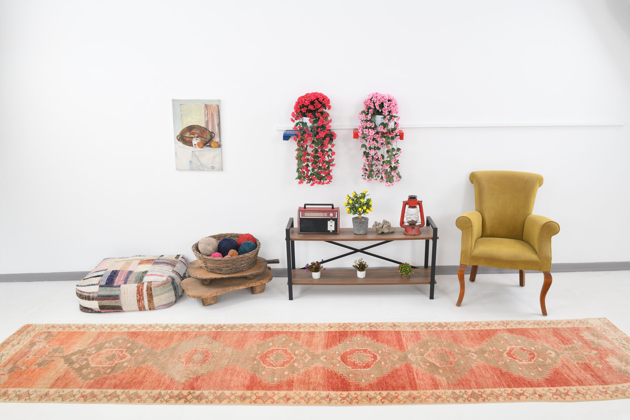 3x14 Extra Long Stair Turkish Runner, 92x425Cm