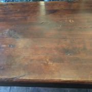 Monastery table - 9 chairs and 2 Louis XIII oak armchairs.