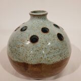 Vase pique-fleurs grès émaillé