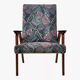 50s - 60s armchair in wood and fabric