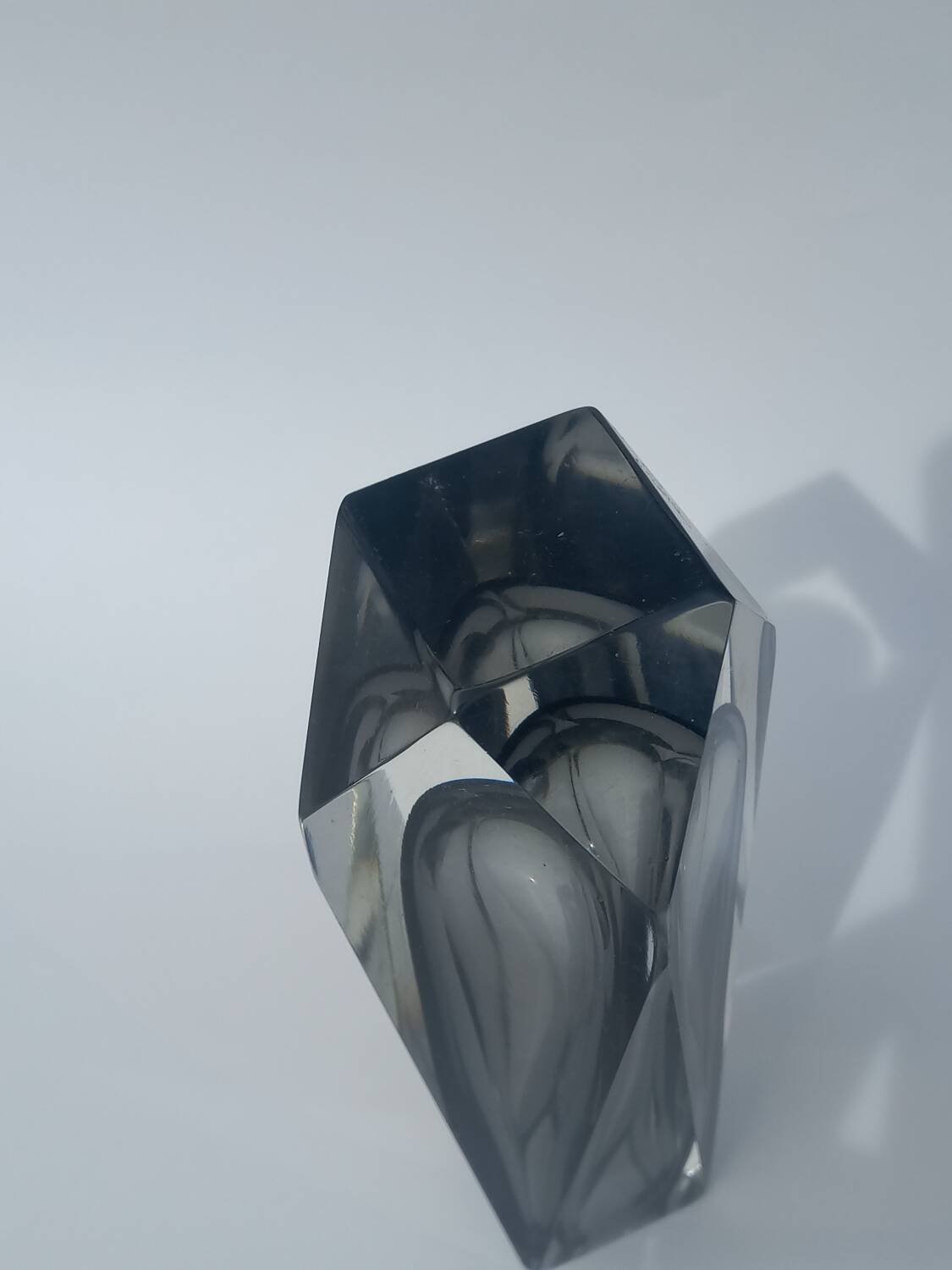 Faceted Murano Sommerso Vase by Flavio Poli